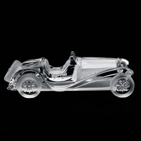 Daum Crystal 1955 Bugatti Roadster Sculpture