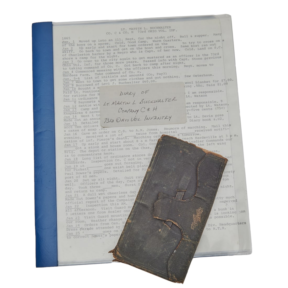 Civil War Diary of Lt. in Ohio Volunteer Infantry (1 of 6)