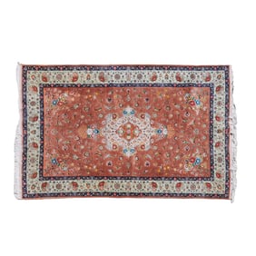Persian Part-Silk Tabriz Rug