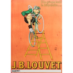 Framed French Poster, J. B. Louvet Bicycles