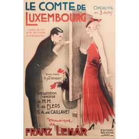 Framed French Poster, Le Comte De Luxembourg