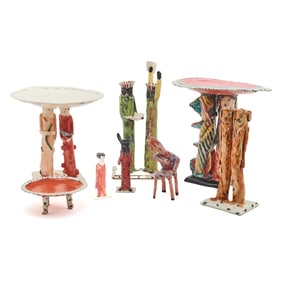 Lynn Landor Studio Pottery Figural Bowls and Vases