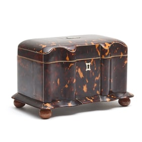 English Regency Boulle Tea Caddy, Lund of Cornhill