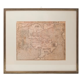 16th Century Sebastian Münster Map of the Americas