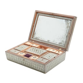 Antique Anglo-Indian Inlaid Sewing Box