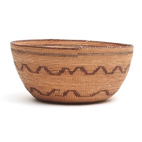 Native American Polychrome Basket, Likely Mono Tribe