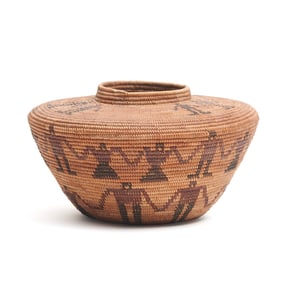 Native American Yokut Bottleneck Friendship Basket