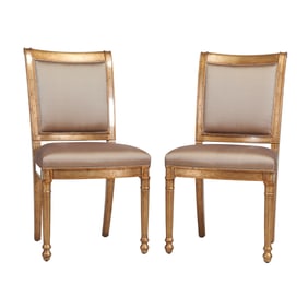 Set of Six Theodore Alexander Giltwood Side Chairs