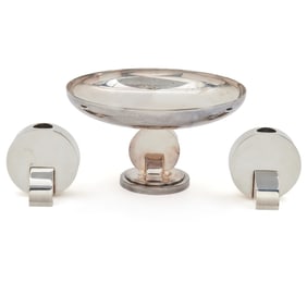 Ercuis France Modernist Silverplate Table Articles