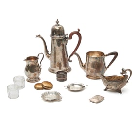 Collection of Sterling and 800 Silver Table Articles