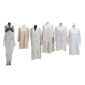 Six Linen or Gauze Garments Some with Lace