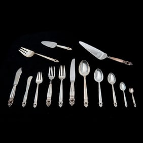 International Royal Danish Sterling Flatware Service