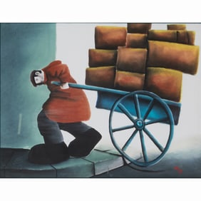 Mackenzie Thorpe, Getting Over It, pastel