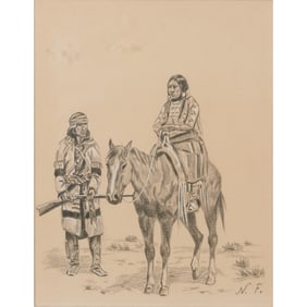 Nicolai Fechin, Native Americans, drawing