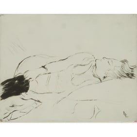 Louis Legrand, Reclining Woman, etching