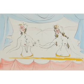 Salvador Dali, Les Dames de la Renaissance, engraving