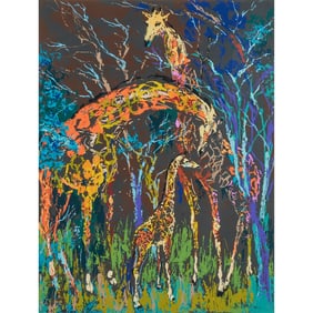 LeRoy Neiman, Giraffe Family, silkscreen