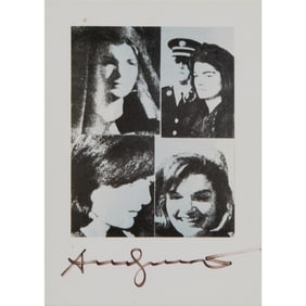 A signed Warhol, Jacqueline Kennedy Postcard