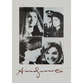 A signed Warhol, Jacqueline Kennedy Postcard (1 of 2)