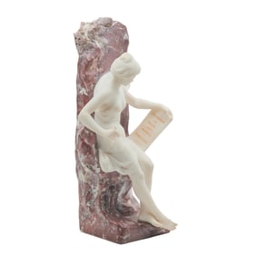 After Emile L. Picault, Memoria, alabaster and marble