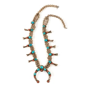 *Native American Squash Blossom Necklace.