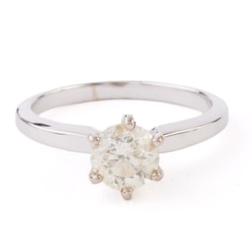 Diamond, 14k White Gold Ring.