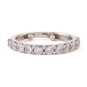 Diamond, 14k White Gold Band.