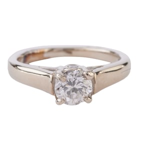 Diamond, 18k White Gold Ring.