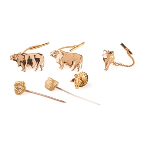 Gent's Diamond, 14k Yellow Gold, Metal Jewelry Items.