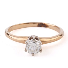 Diamond, 14k Yellow Gold Ring.