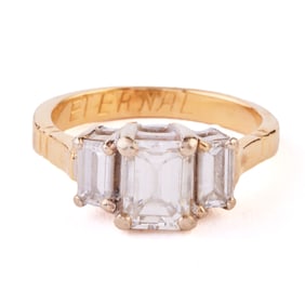 Diamond, 14k Yellow Gold Ring.