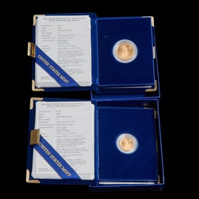 US 1988 American Eagle Gold 1/10 Proof & 1/25 Ounce