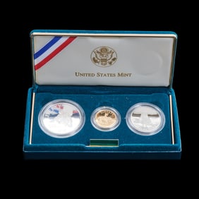 US 1995 Civil War Commemorative 3 Coin Set Original Box