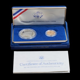 US 1987 Constitution Commemorative Two Coin Set