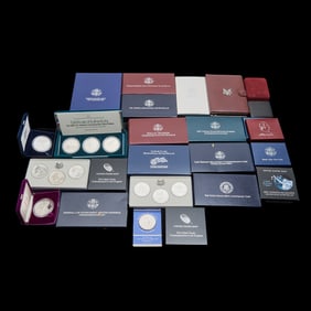 Collection of US Commemorative Silver Dollar Sets (28)