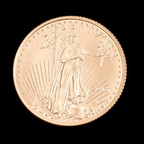 US 2016 $5.00 American Eagle 1/10 Ounce Gold Coin, BU