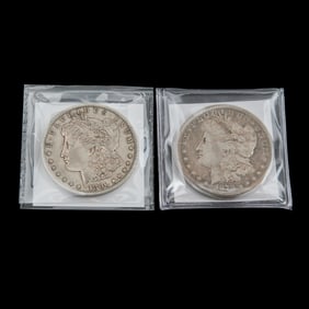 US Morgan Dollars (2) Including 1878 (CC) and 1880 (CC)