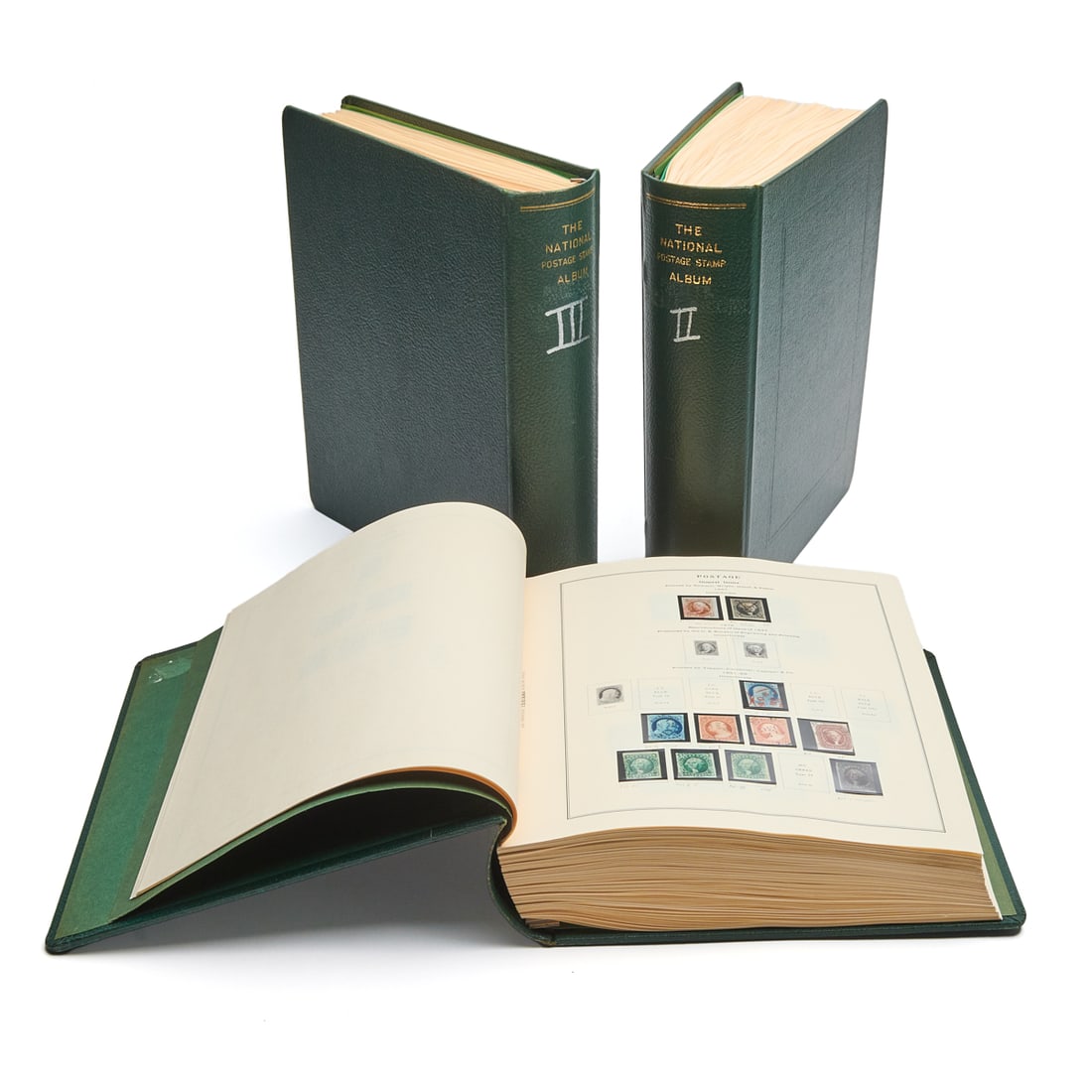 US Stamp Collection in Three National Postage Albums (1 of 10)