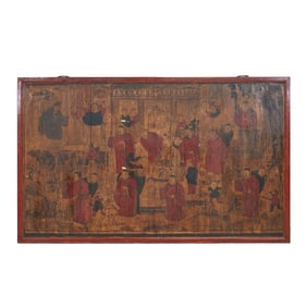 Chinese Lacquered Wood Panel
