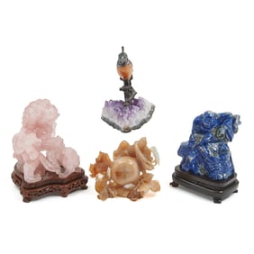 Four Chinese Hardstone Carvings