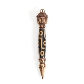 Tibetan Nine-Eyed Dzi Bead