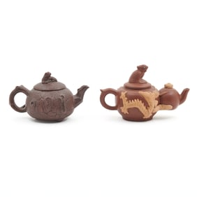 Two Chinese Yixing Teapots