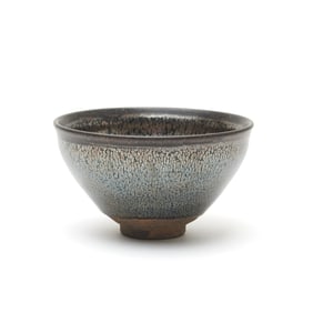 Chinese Jian Type Hare Fur Glazed Tea Bowl