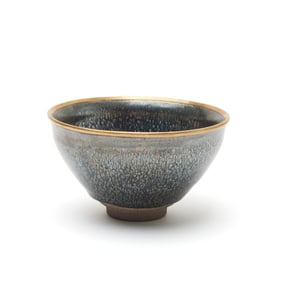 Chinese Jian Type Hare Fur Glazed Tea Bowl