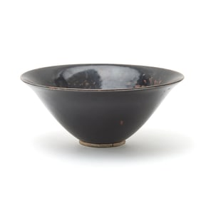 Chinese Russet-Splashed Black Glazed Bowl