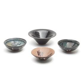 Four Chinese Back-Glazed Bowls