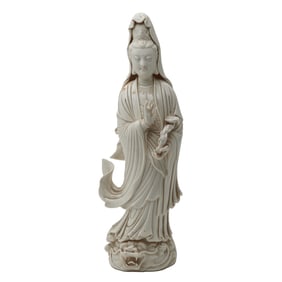 Chinese Dehua Porcelain Standing Guanyin