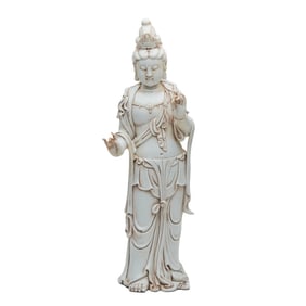 Chinese White Porcelain Statue of Bodhisattva
