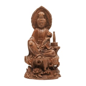 Chinese Statue of Seated Bodhisattva