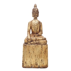 Thai Giltwood Seated Buddha